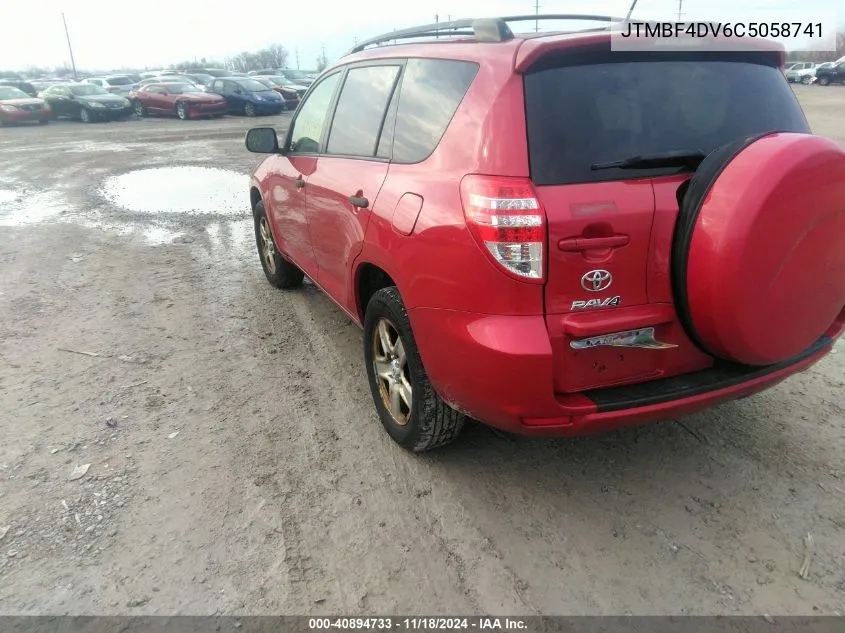 2012 Toyota Rav4 VIN: JTMBF4DV6C5058741 Lot: 40894733