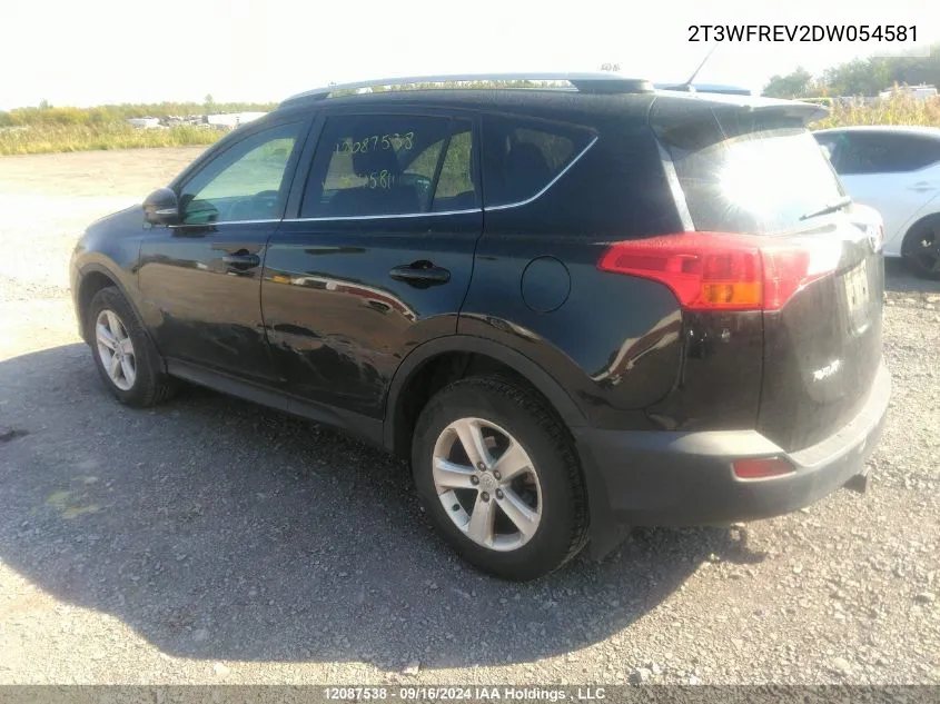 2013 Toyota Rav4 Xle VIN: 2T3WFREV2DW054581 Lot: 12087538