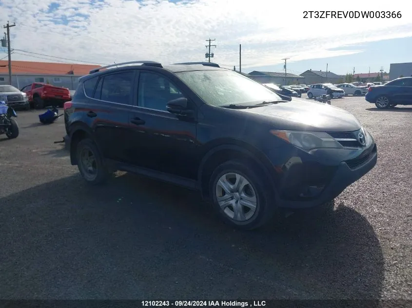 2013 Toyota Rav4 Le VIN: 2T3ZFREV0DW003366 Lot: 12102243