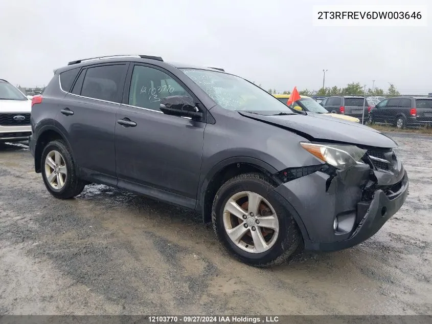 2013 Toyota Rav4 Xle VIN: 2T3RFREV6DW003646 Lot: 12103770