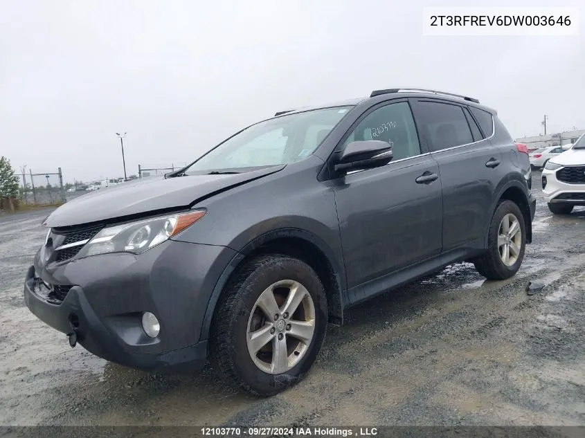 2T3RFREV6DW003646 2013 Toyota Rav4 Xle