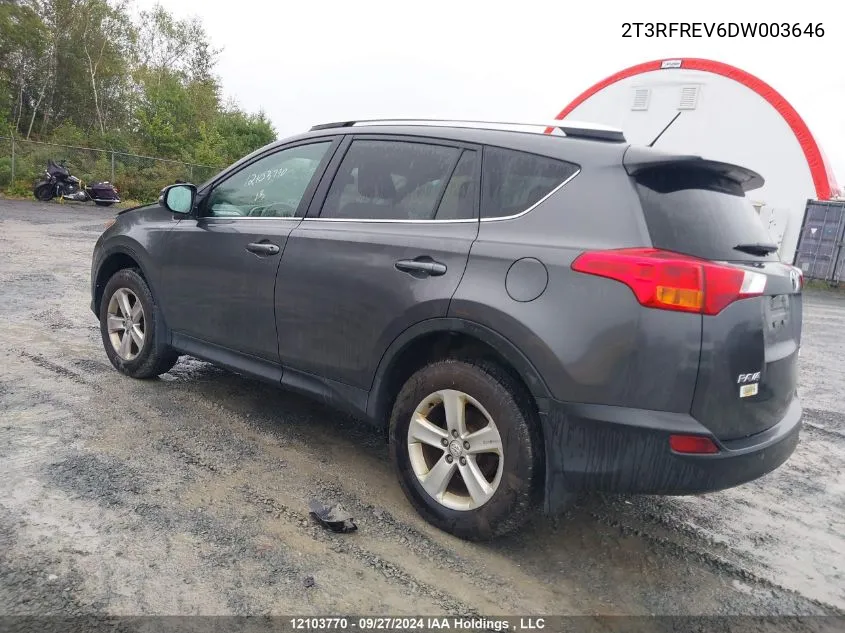 2T3RFREV6DW003646 2013 Toyota Rav4 Xle