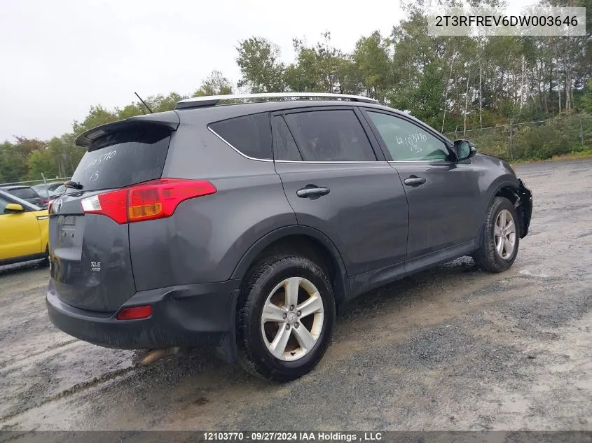 2013 Toyota Rav4 Xle VIN: 2T3RFREV6DW003646 Lot: 12103770