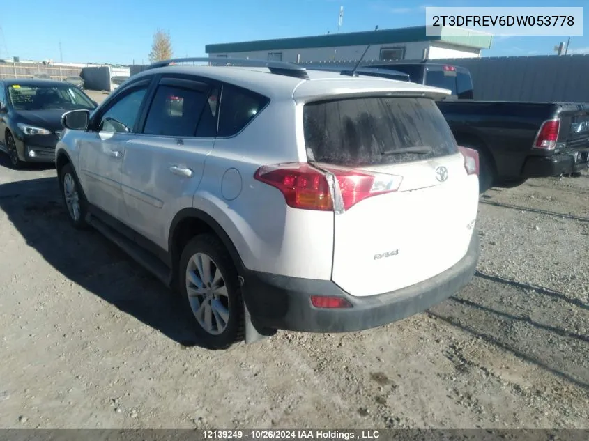 2013 Toyota Rav4 Limited VIN: 2T3DFREV6DW053778 Lot: 12139249