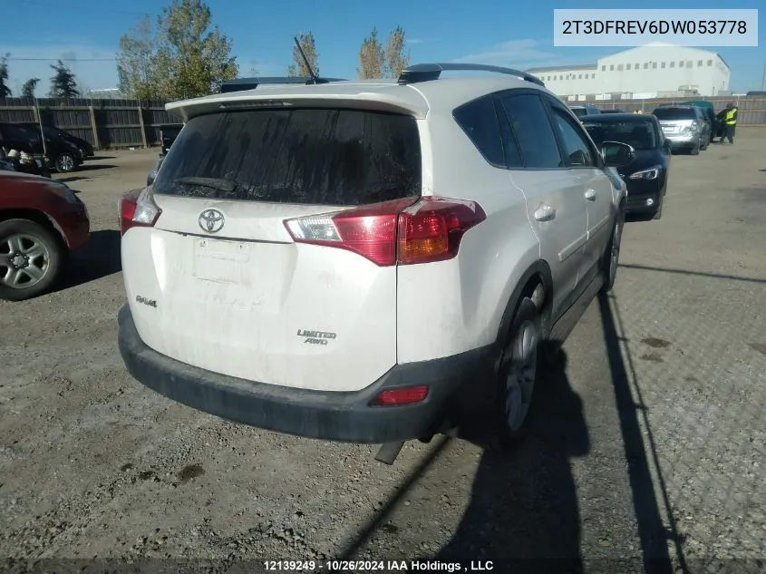 2013 Toyota Rav4 Limited VIN: 2T3DFREV6DW053778 Lot: 12139249