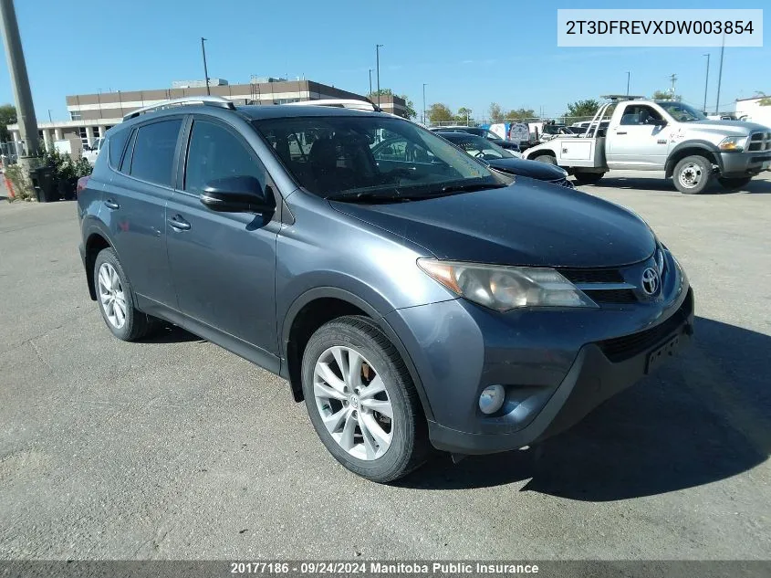 2T3DFREVXDW003854 2013 Toyota Rav4 Limited