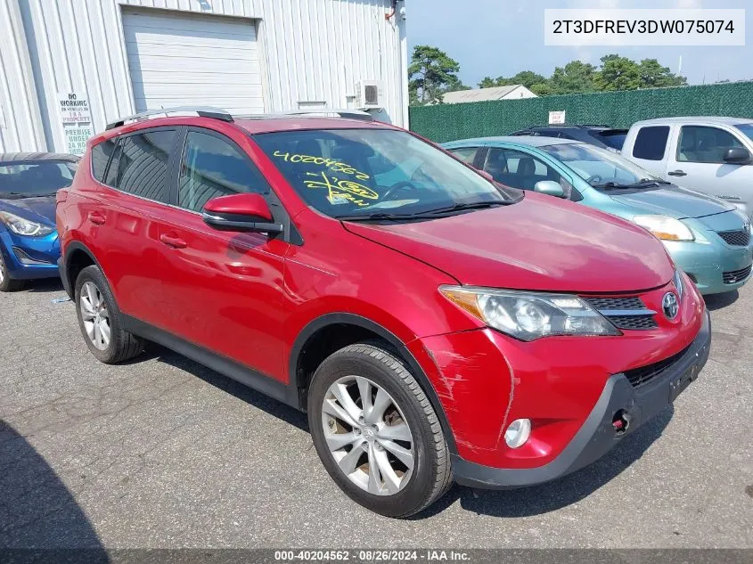 2013 Toyota Rav4 Limited VIN: 2T3DFREV3DW075074 Lot: 40204562