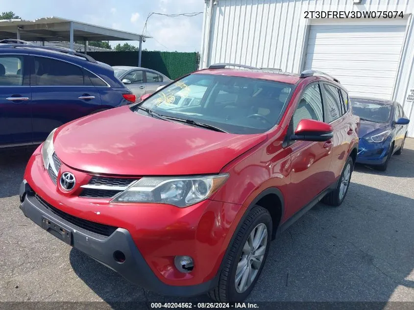 2013 Toyota Rav4 Limited VIN: 2T3DFREV3DW075074 Lot: 40204562