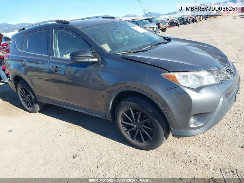 JTMBFREV7DD036251 2013 Toyota Rav4 Le