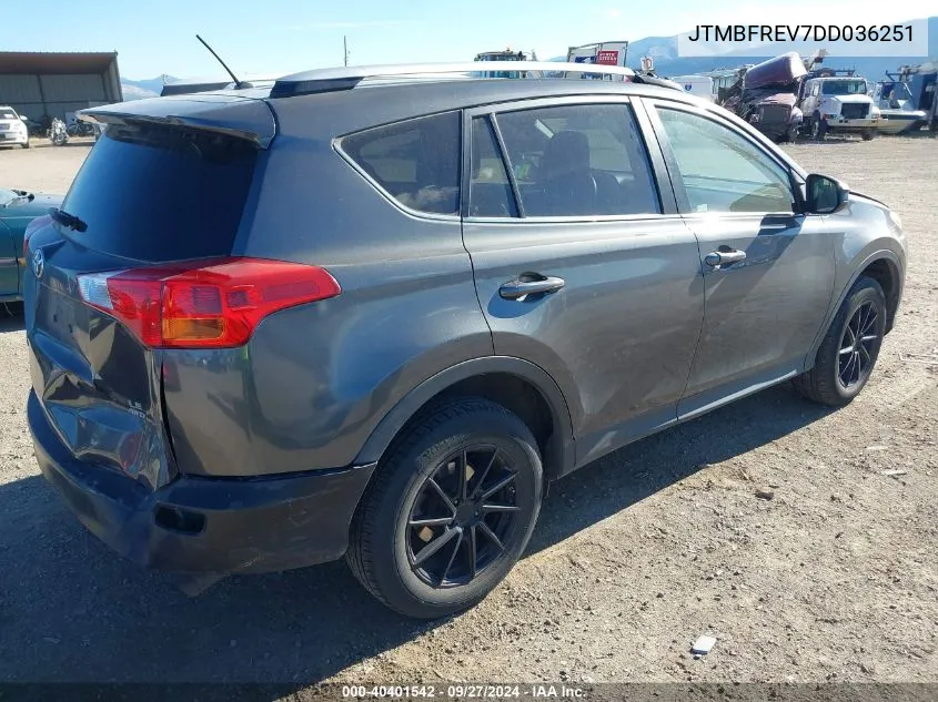 JTMBFREV7DD036251 2013 Toyota Rav4 Le