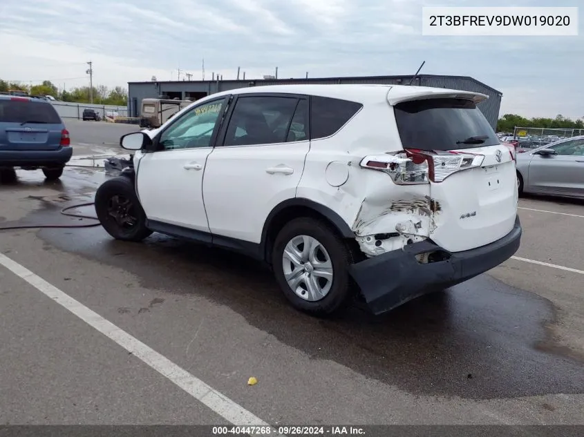 2013 Toyota Rav4 Le VIN: 2T3BFREV9DW019020 Lot: 40447268