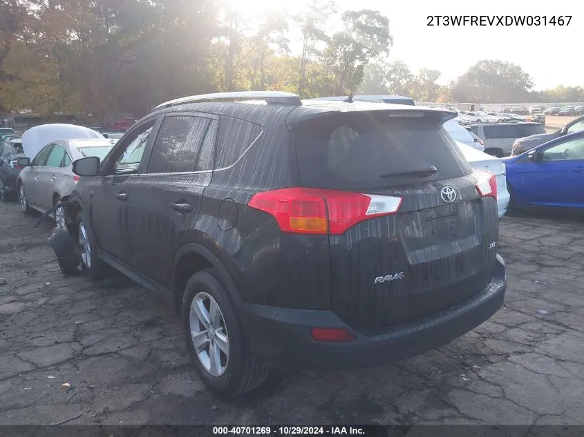 2013 Toyota Rav4 Xle VIN: 2T3WFREVXDW031467 Lot: 40701269