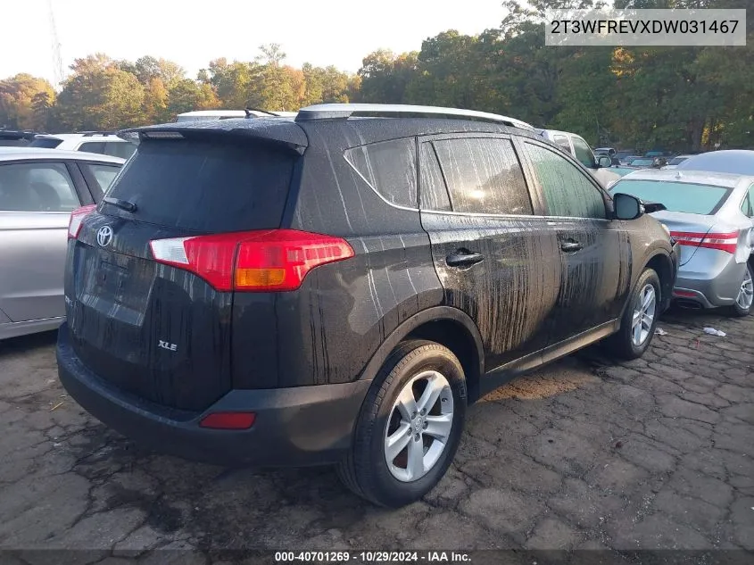 2013 Toyota Rav4 Xle VIN: 2T3WFREVXDW031467 Lot: 40701269