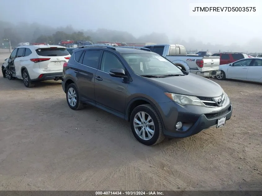 2013 Toyota Rav4 Limited VIN: JTMDFREV7D5003575 Lot: 40714434