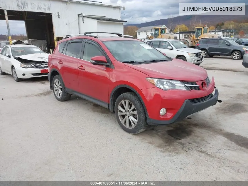 2013 Toyota Rav4 Limited VIN: JTMDFREV0D5018273 Lot: 40769351