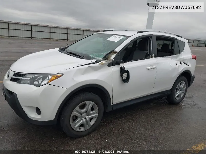 2013 Toyota Rav4 Le VIN: 2T3ZFREV8DW057692 Lot: 40784325