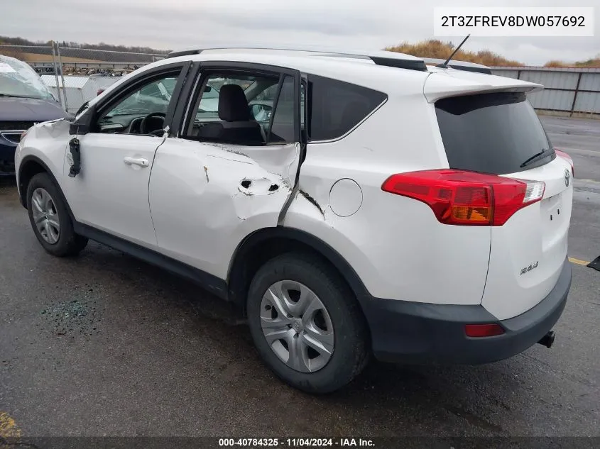 2013 Toyota Rav4 Le VIN: 2T3ZFREV8DW057692 Lot: 40784325