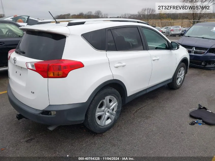 2013 Toyota Rav4 Le VIN: 2T3ZFREV8DW057692 Lot: 40784325