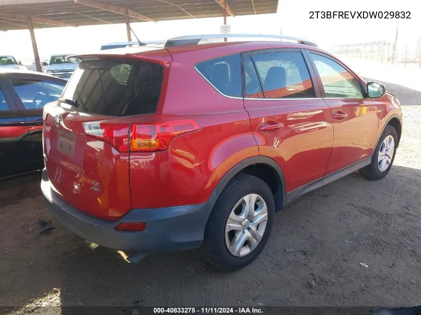 2013 Toyota Rav4 Le VIN: 2T3BFREVXDW029832 Lot: 40833275