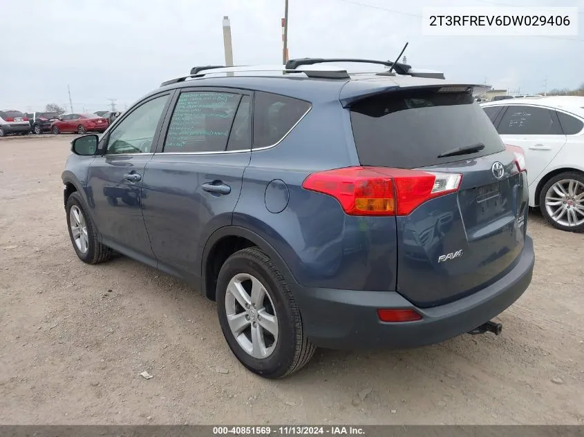 2013 Toyota Rav4 Xle VIN: 2T3RFREV6DW029406 Lot: 40851569