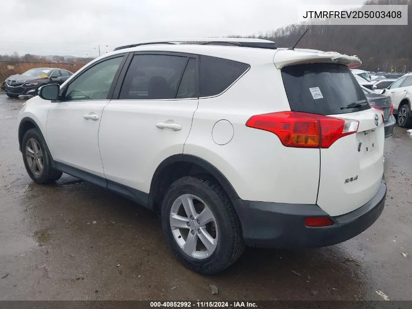 2013 Toyota Rav4 Xle VIN: JTMRFREV2D5003408 Lot: 40852992