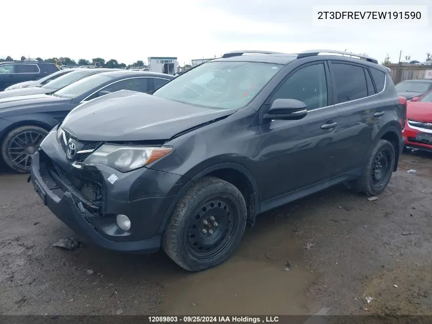 2T3DFREV7EW191590 2014 Toyota Rav4 Limited