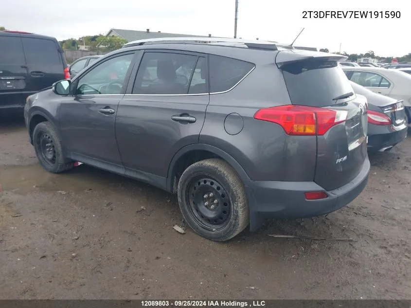 2T3DFREV7EW191590 2014 Toyota Rav4 Limited