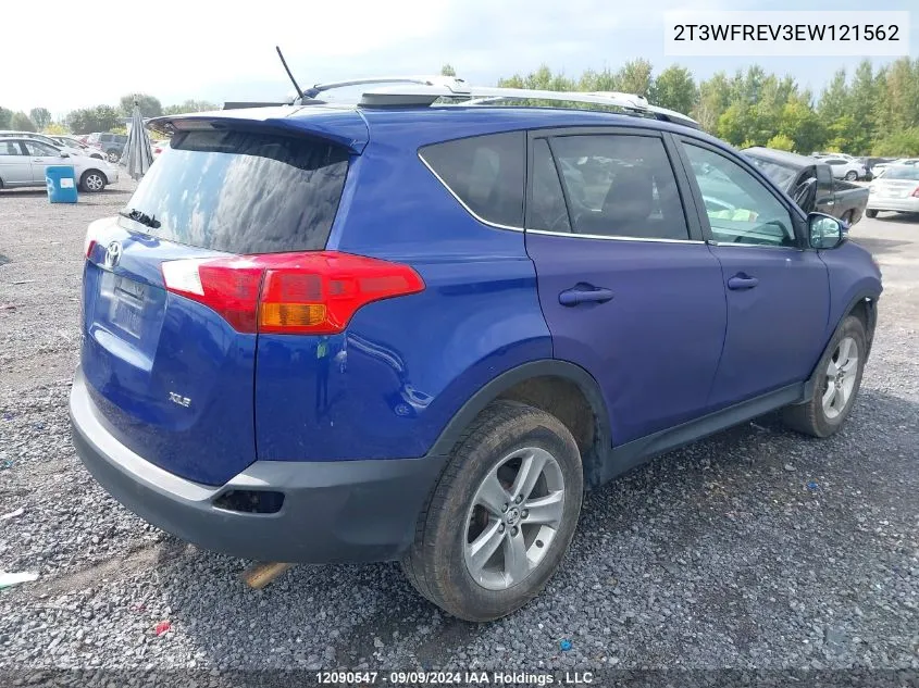 2014 Toyota Rav4 Xle VIN: 2T3WFREV3EW121562 Lot: 12090547