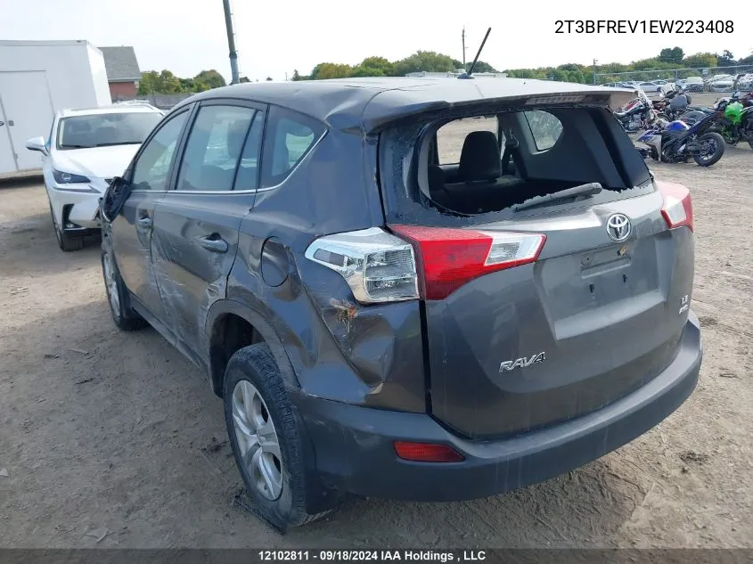 2014 Toyota Rav4 Le VIN: 2T3BFREV1EW223408 Lot: 12102811