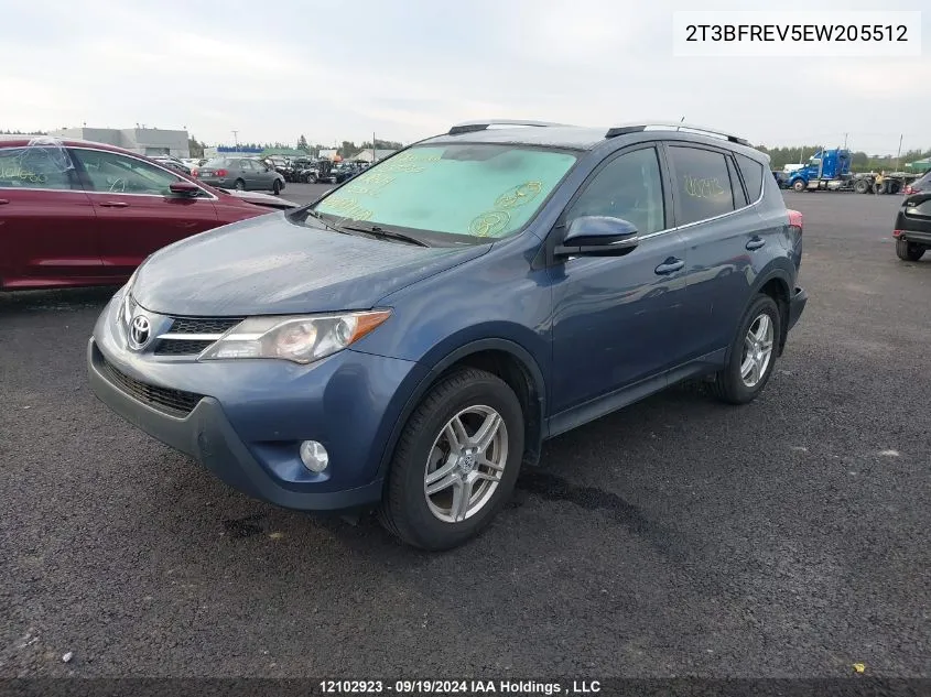 2T3BFREV5EW205512 2014 Toyota Rav4 Le