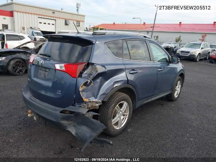 2T3BFREV5EW205512 2014 Toyota Rav4 Le