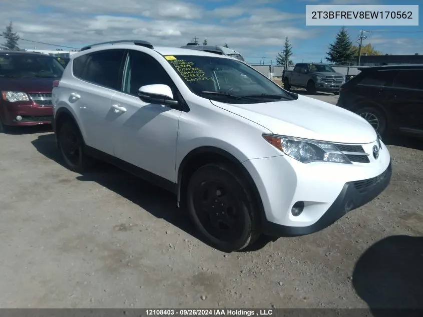 2T3BFREV8EW170562 2014 Toyota Rav4 Le