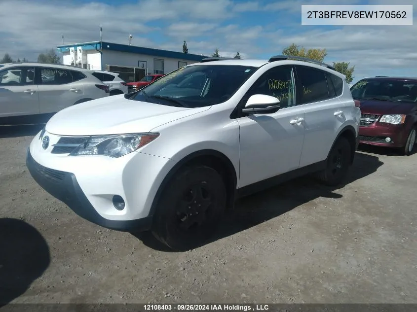 2014 Toyota Rav4 Le VIN: 2T3BFREV8EW170562 Lot: 12108403