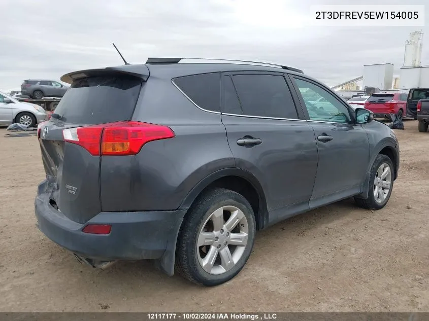 2014 Toyota Rav4 Limited VIN: 2T3DFREV5EW154005 Lot: 12117177