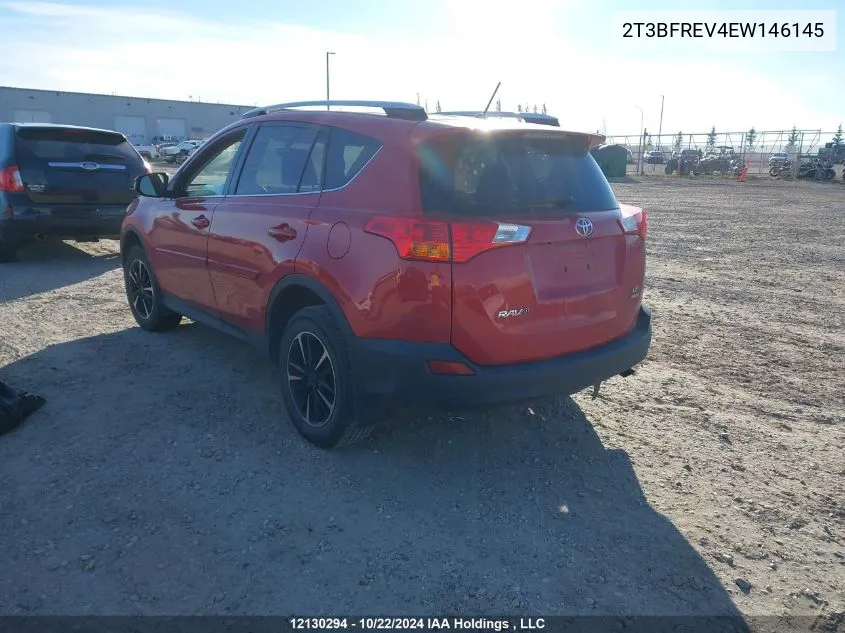 2014 Toyota Rav4 Le VIN: 2T3BFREV4EW146145 Lot: 12130294