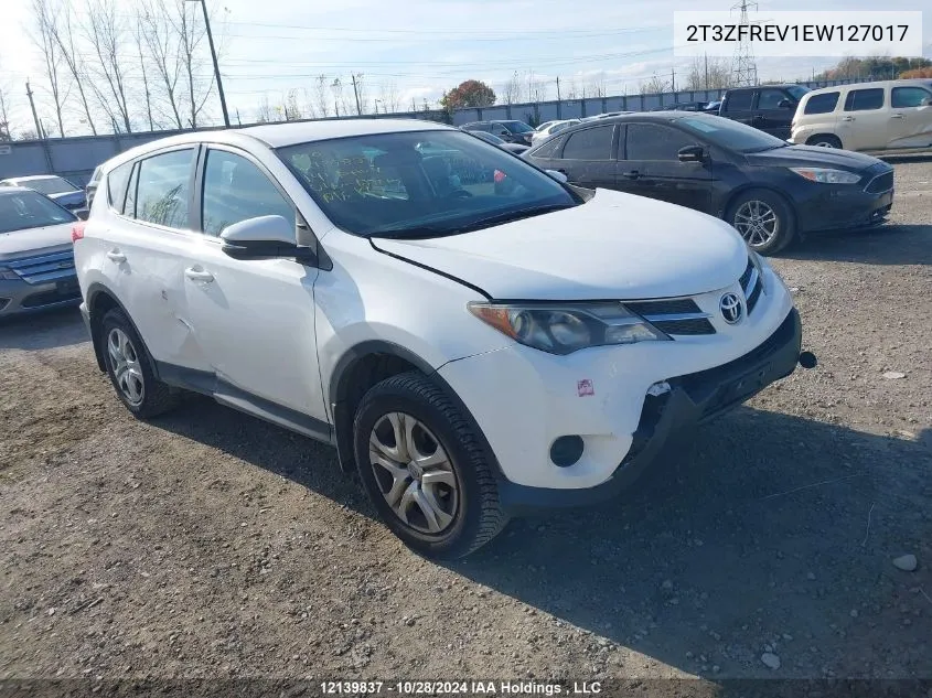 2T3ZFREV1EW127017 2014 Toyota Rav4 Le