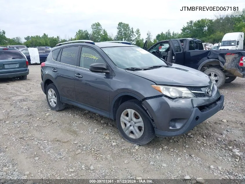 2014 Toyota Rav4 Le VIN: JTMBFREV0ED067181 Lot: 39703361