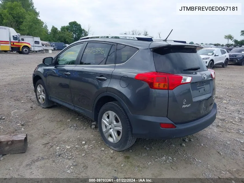 JTMBFREV0ED067181 2014 Toyota Rav4 Le