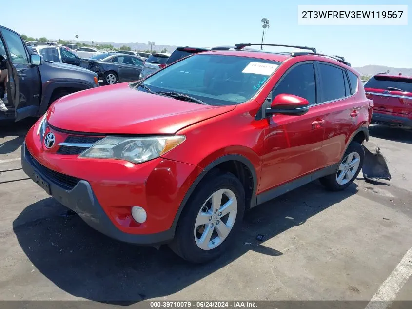 2014 Toyota Rav4 Xle VIN: 2T3WFREV3EW119567 Lot: 39710079