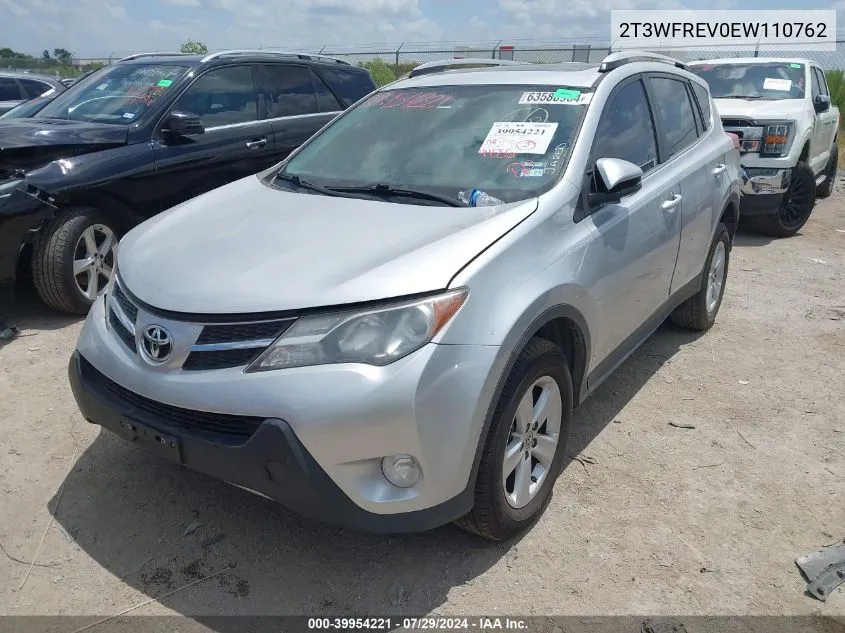 2014 Toyota Rav4 Xle VIN: 2T3WFREV0EW110762 Lot: 39954221