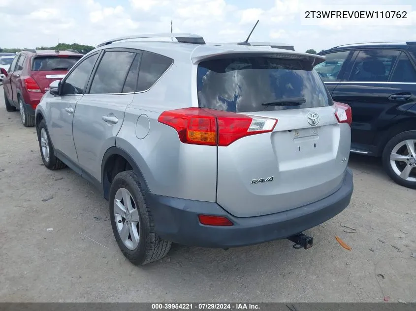 2014 Toyota Rav4 Xle VIN: 2T3WFREV0EW110762 Lot: 39954221