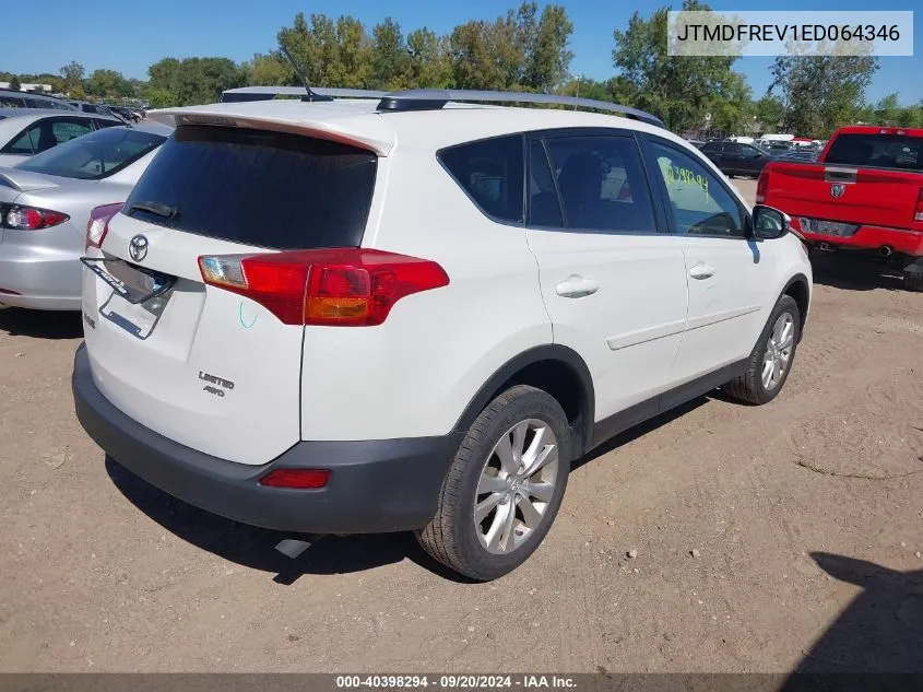 JTMDFREV1ED064346 2014 Toyota Rav4 Limited