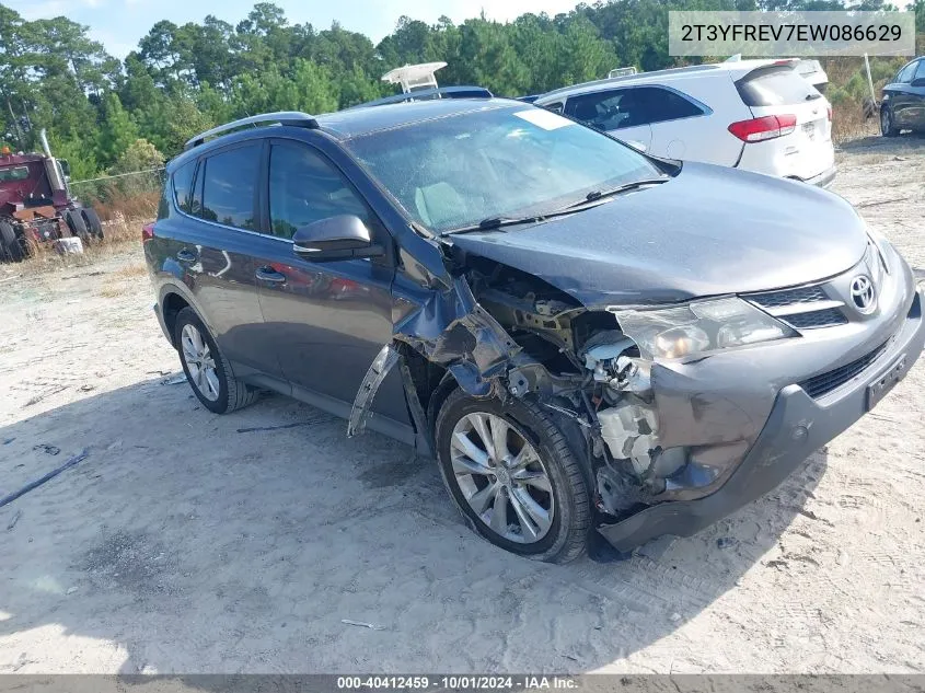 2014 Toyota Rav4 Limited VIN: 2T3YFREV7EW086629 Lot: 40412459