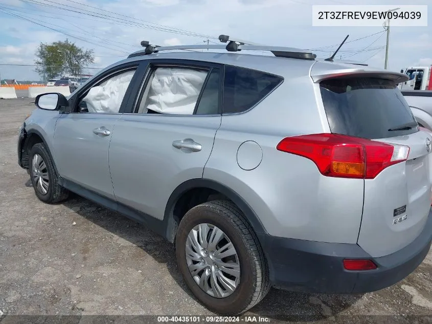 2T3ZFREV9EW094039 2014 Toyota Rav4 Le