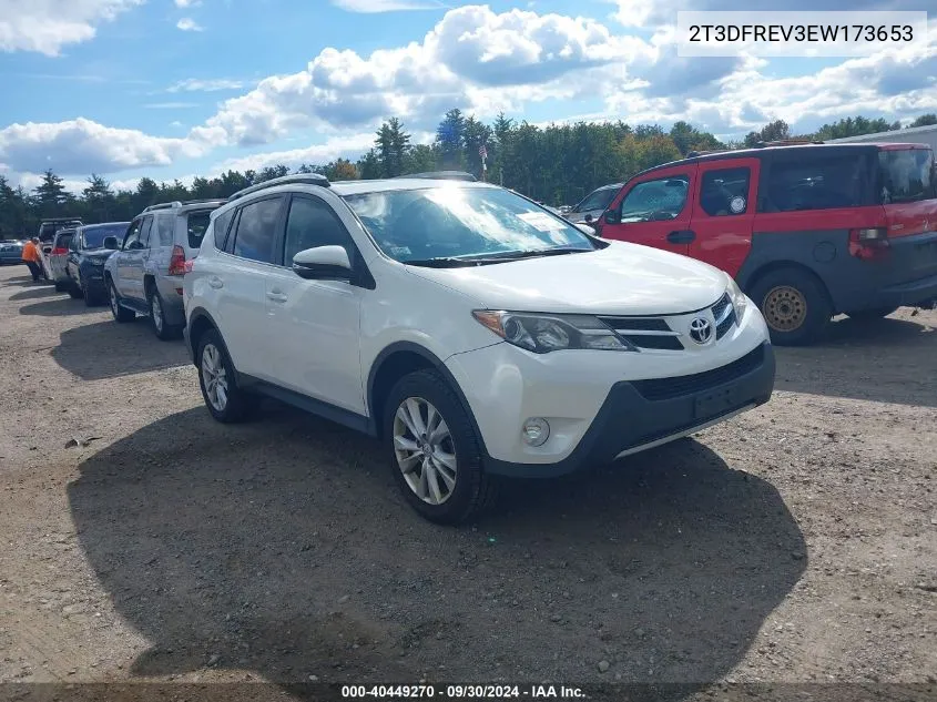 2014 Toyota Rav4 Limited VIN: 2T3DFREV3EW173653 Lot: 40449270