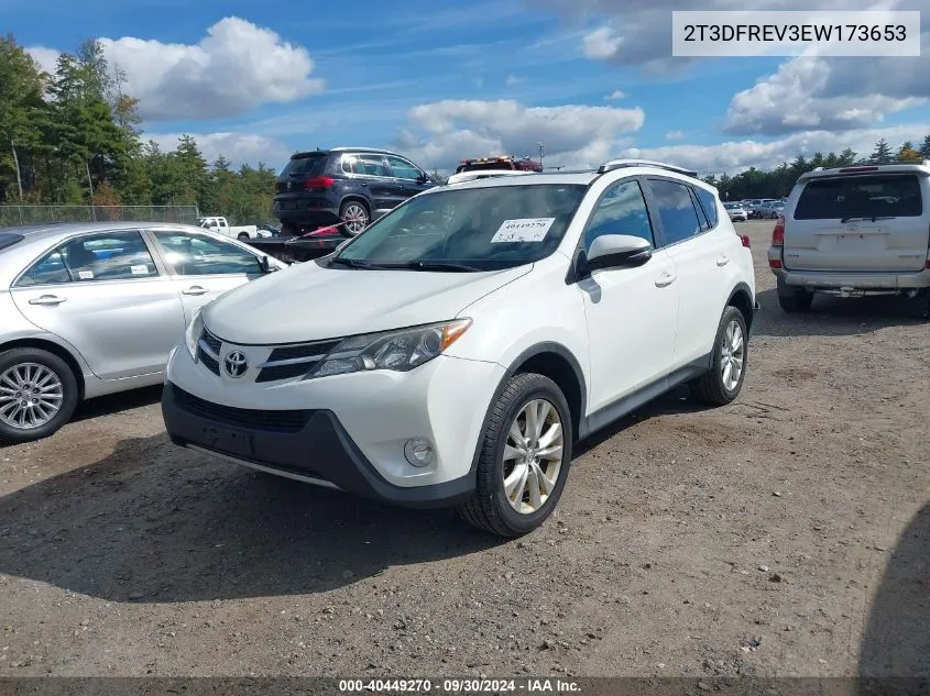 2014 Toyota Rav4 Limited VIN: 2T3DFREV3EW173653 Lot: 40449270