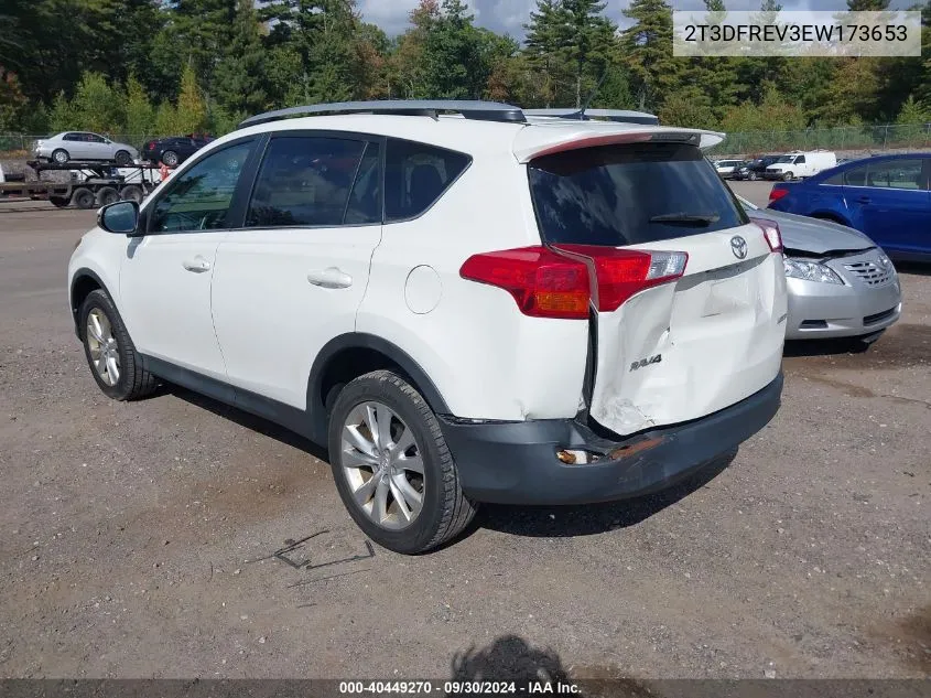 2014 Toyota Rav4 Limited VIN: 2T3DFREV3EW173653 Lot: 40449270