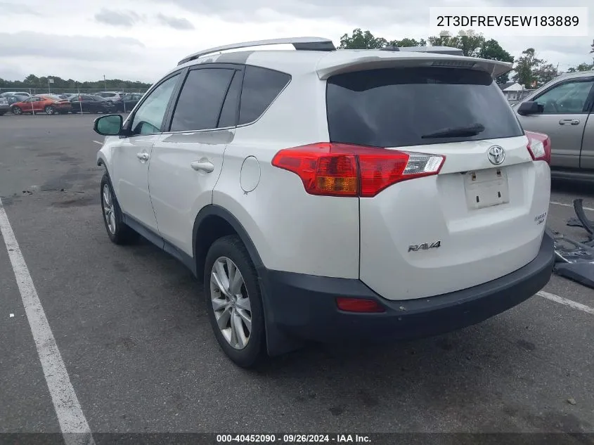 2T3DFREV5EW183889 2014 Toyota Rav4 Limited