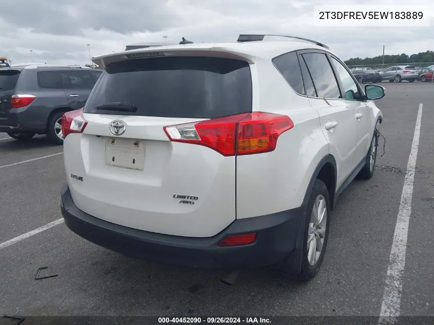 2T3DFREV5EW183889 2014 Toyota Rav4 Limited