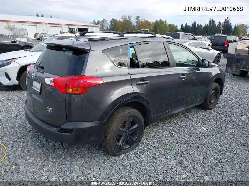 2014 Toyota Rav4 Xle VIN: JTMRFREV7EJ010668 Lot: 40453259